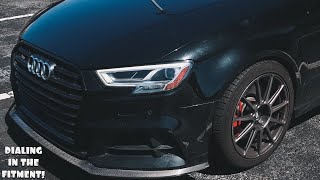 Throwing The Neuspeed Wheels On The S3 And Dialing In The Fitment!