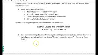 Reading Assessment Part 1 01/29
