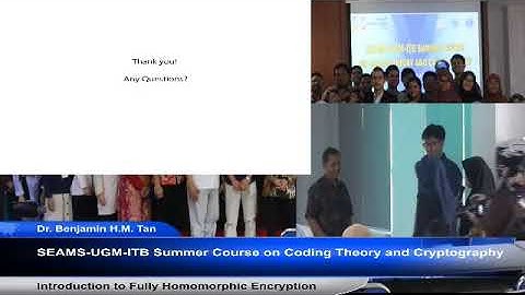 SEAMS-UGM-ITB Summer Course on Coding Theory and Cryptography - Day 8 (Session 4)