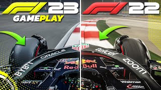 F1 23 GAMEPLAY: HANDLING, TRACTION, WET WEATHER & NEW SETUPS! (F1 23 vs F1 22 Comparison)