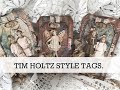TIM HOLTZ STYLE  tags with paper dolls.