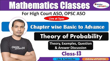 Mathematics for High Court ASO & OPSC ASO || Theory of Probability