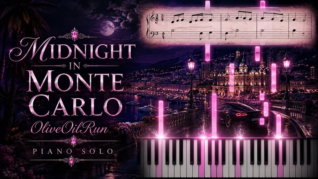 Midnight in Monte Carlo Piano Tutorial | OliveOilRun - YouTube