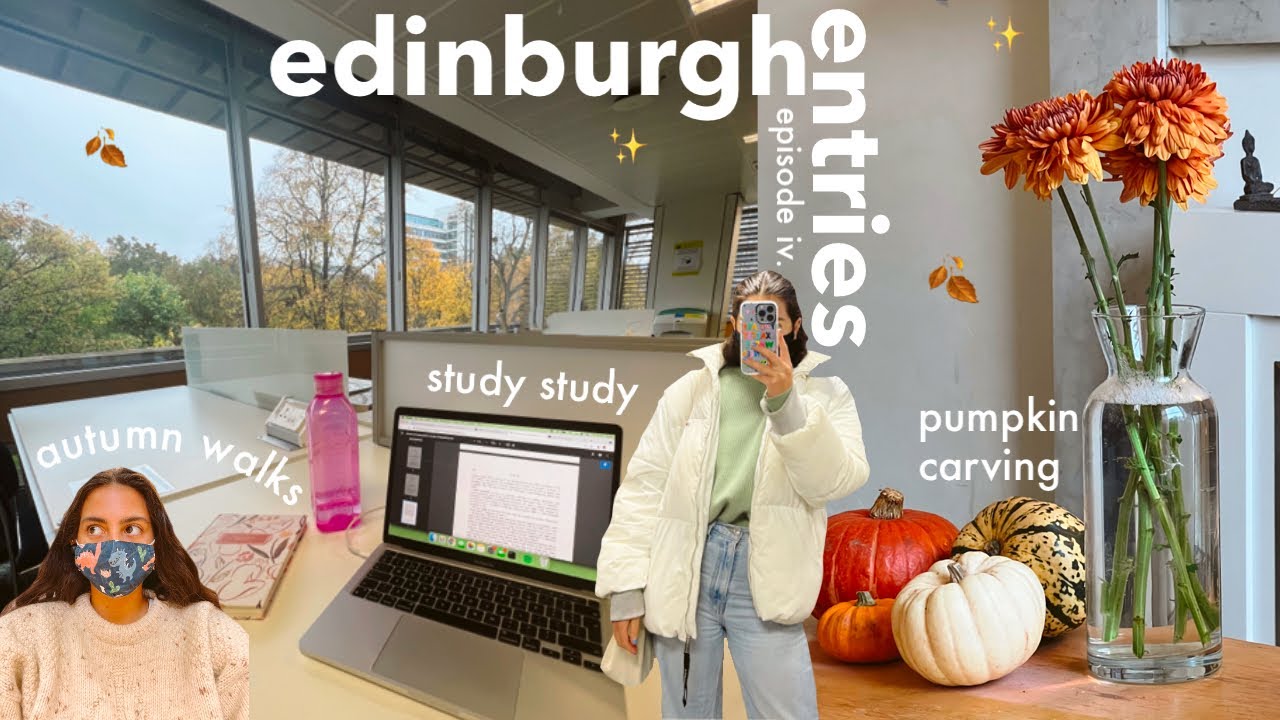 edinburgh entries 🎃 studying, pumpkin carving, dress up and autumn walk