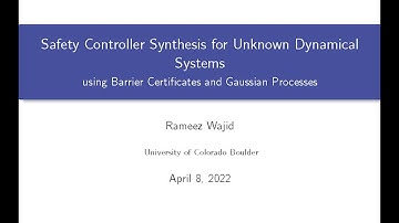 Rameez Wajid: Safety Controller Synthesis for Unknown Dynamical Systems