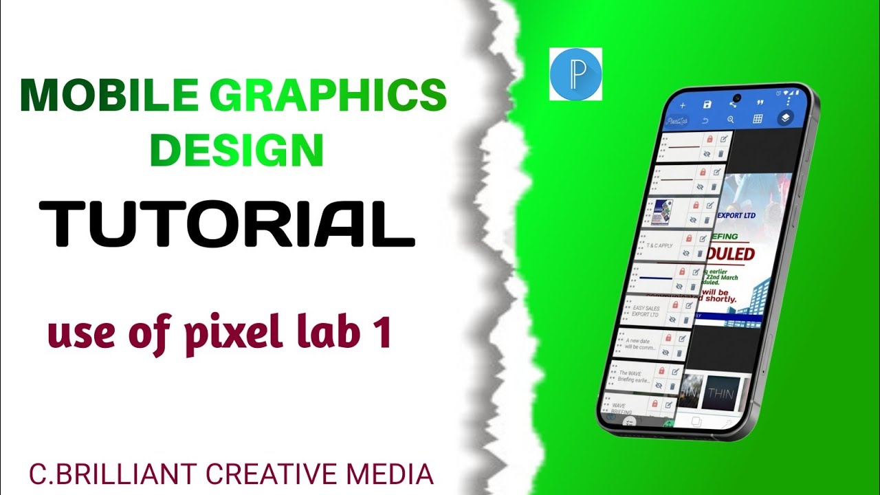 Mobile Graphics Design Tutorial 1 (Using pixel lab) - YouTube