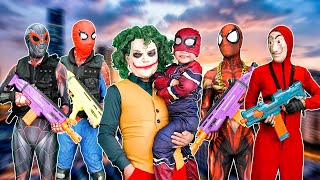 What If ALL COLOR SPIDER-MAN In 1 House? Spider-Man Kill Joker Rescue KID SPIDER MAN ( Live Action )