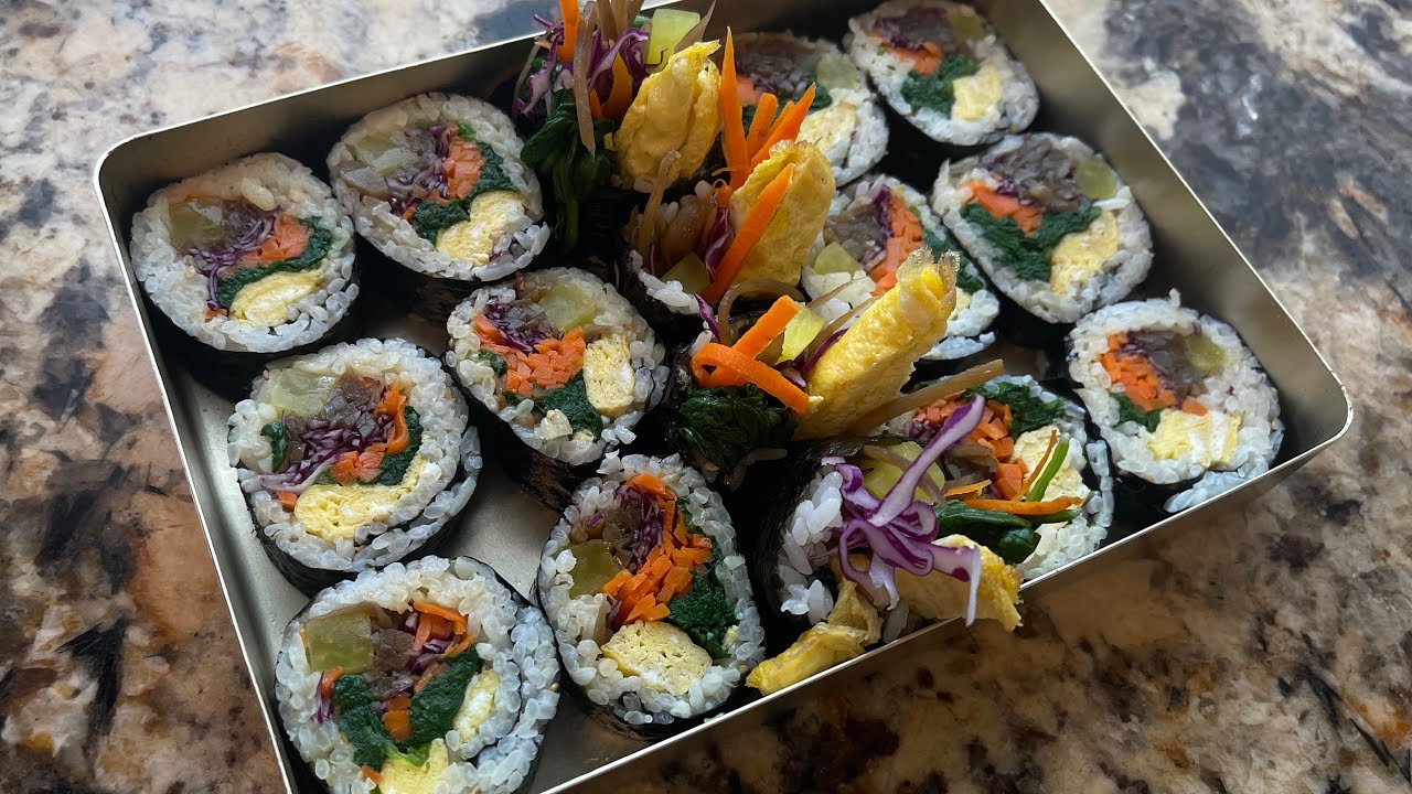포들락 파티에서 외국인들에게 가장 인기 좋았던 김밥은 평범한 집 김밥 /도시락으로 제일 만만한 김밥 말기 /Korean Food ...