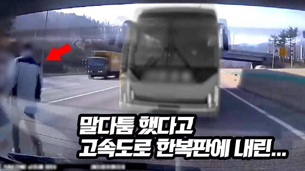 고속도로 한복판에 차를 세운 동거남 때문에 목숨을 잃은 엄마...