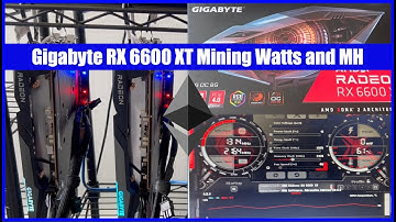 Gigabyte RX 6600 XT Mining Watts and MH results Video 9