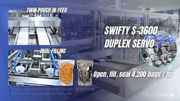 Swifty Bagger S-3600 Duplex Servo High Speed Pouch Filling Machine - for up to 4,200 Bags per Hour