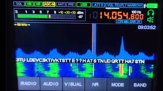 20m morse code decode - MALAHITEAM DSP-2 sdr receiver 9-9-2022