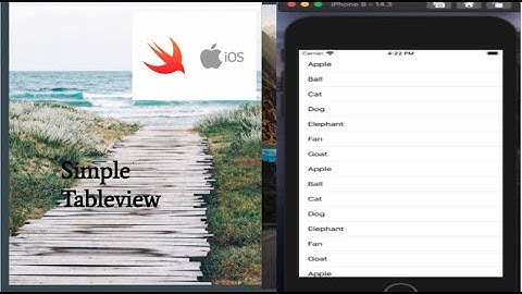How to create a UITableview in Swift 5 by using MVC