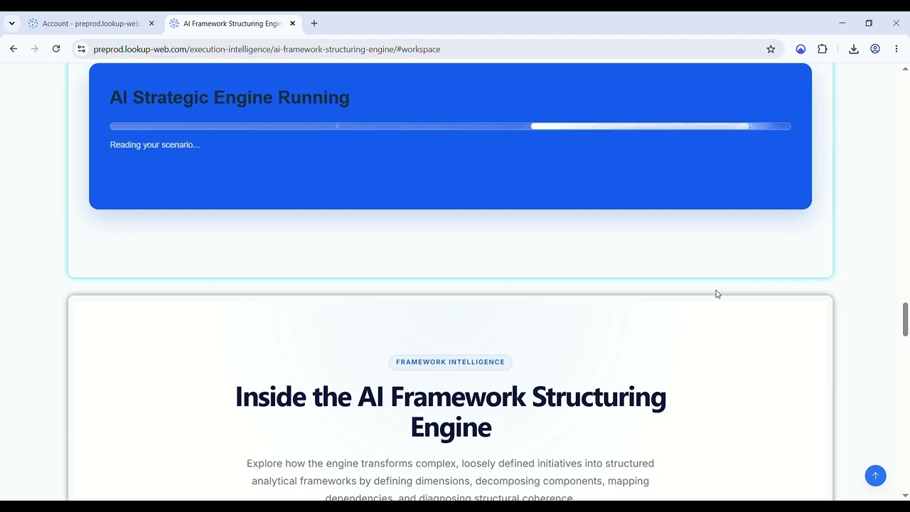 Framework Structuring Engine Demo | From Strategic Ambition to Executive Initiative