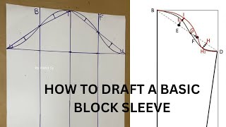 HOW TO DRAFT A BASIC BLOCK SLEEVE ( NATHALIE BRAY METHOD)BEGINNERS FRIENDLY#patterndrafting #fashion