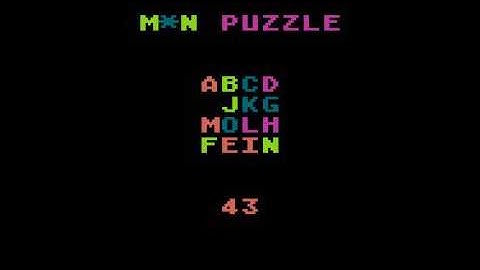 M*N Puzzle - Atari game for NOMAM BASIC Contest 2016