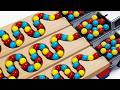 Marble Run ASMR Race ☆ HABA Slope & Dump Truck Excavator Ambulance Forklift Garbage Truck Tractors