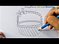 How to draw a basket  jhuri drawing