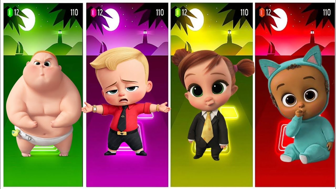 Boss Baby Jimbo vs Triplets vs Theodore Cvetik & Stacy Coffin  Dance Meme Cover Tiles Hop #7