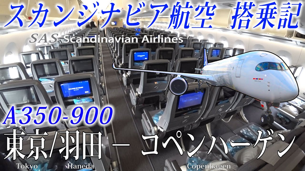 スカンジナビア航空🇳🇴🇩🇰🇸🇪 A350-900 エコノミークラス搭乗記