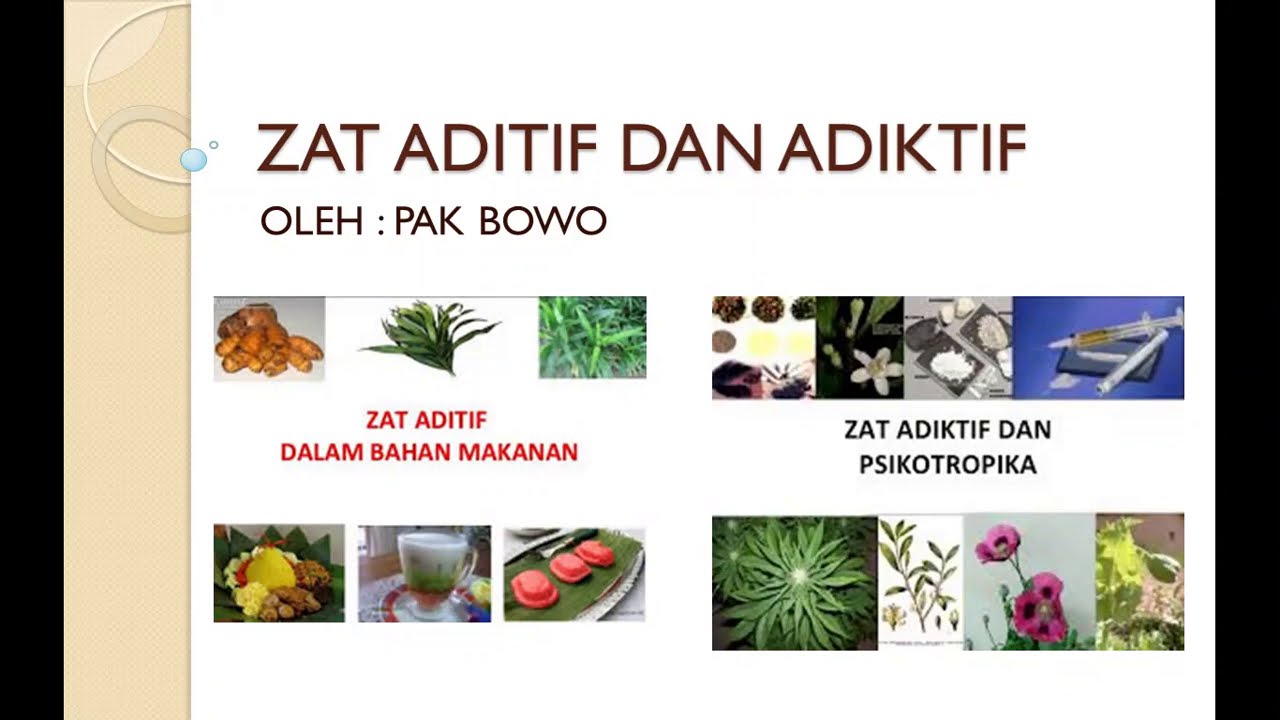 MATERI ZAT ADITIF DAN ZAT ADIKTIF KELAS 8