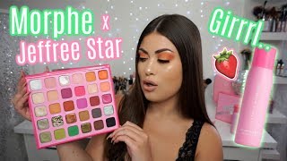 JEFFREE STAR x MORPHE Collection! 🍓Swatches, Tutorial \& The Tea!