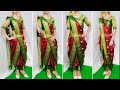 Heavy silk saree draping in perfect dhoti stylemarathi style saree drapinghindi