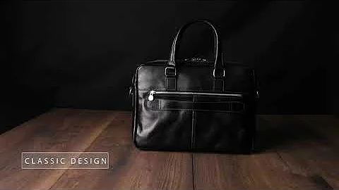 Black Leather Briefcase Laptop Bag - Orlando | Time Resistance Official Video