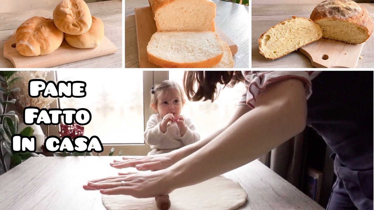 3 RICETTE del PANE FATTO IN CASA - Pane di semola - Panini - Pan Bauletto