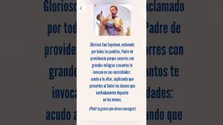 🙌Glorioso San Cayetano #amor #canaloraciones #fe #sanaciones #frases #oracion #paz #energia #shorts