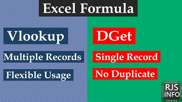 Excel DGET Function as Vlookup Formula Review | Excel Tutoring