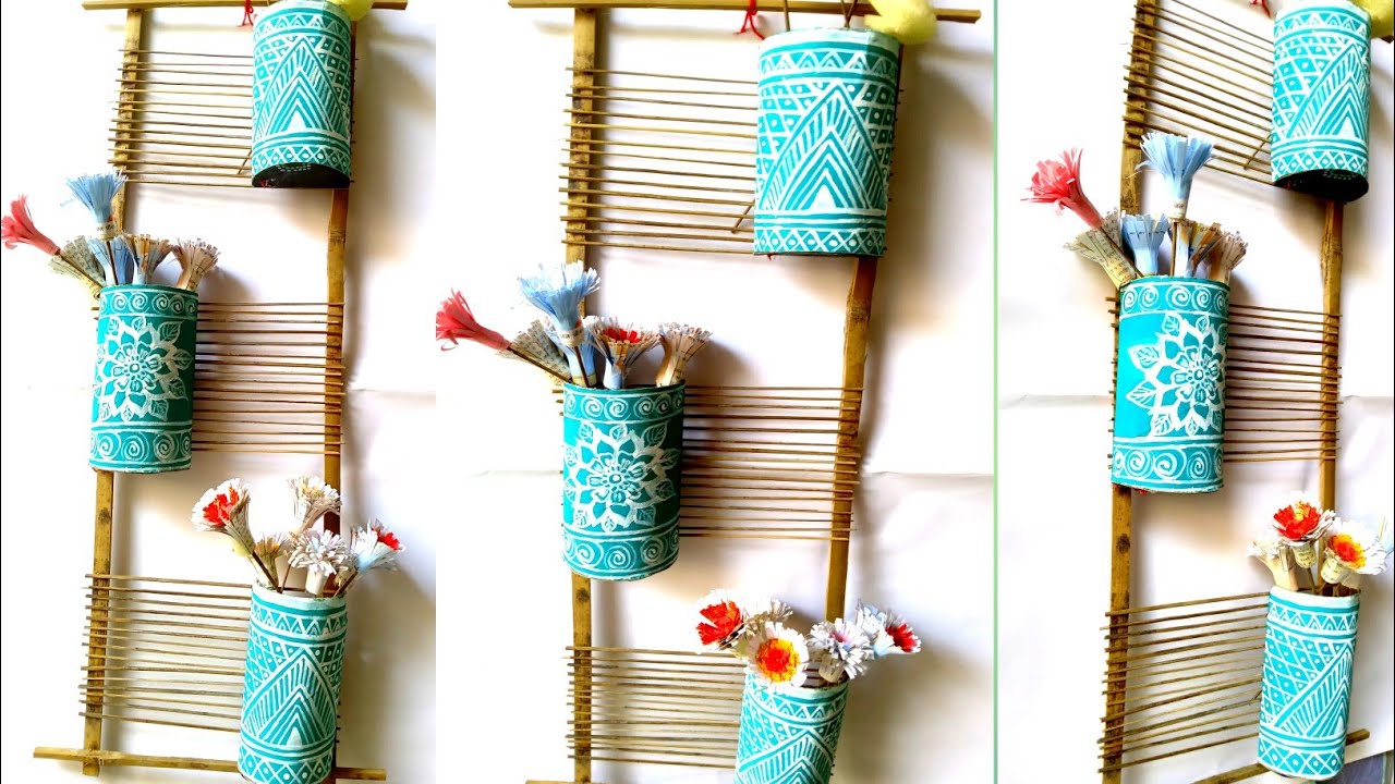 wall hanging waste material craft ideas home decor ideas hanging decoration ideas YouTube