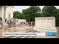 Memorial Day visitors place flowers at Tomb of the Unknown Soldier