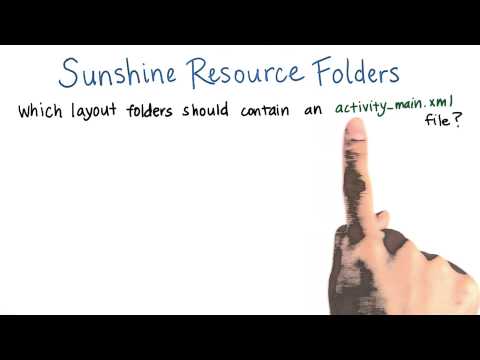 Sunshine Resource Folders - Developing Android Apps