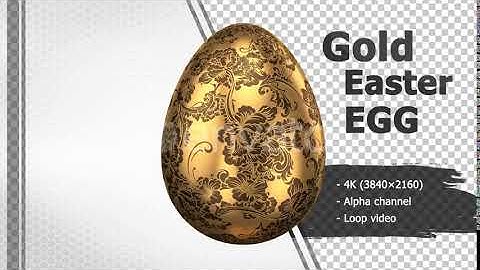 Gold Easter Egg Loop | Motion Graphics - Videohive template