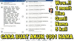 Cara ganti nama facebook sepuasnya (hacked) - Durasi: 5.15. 