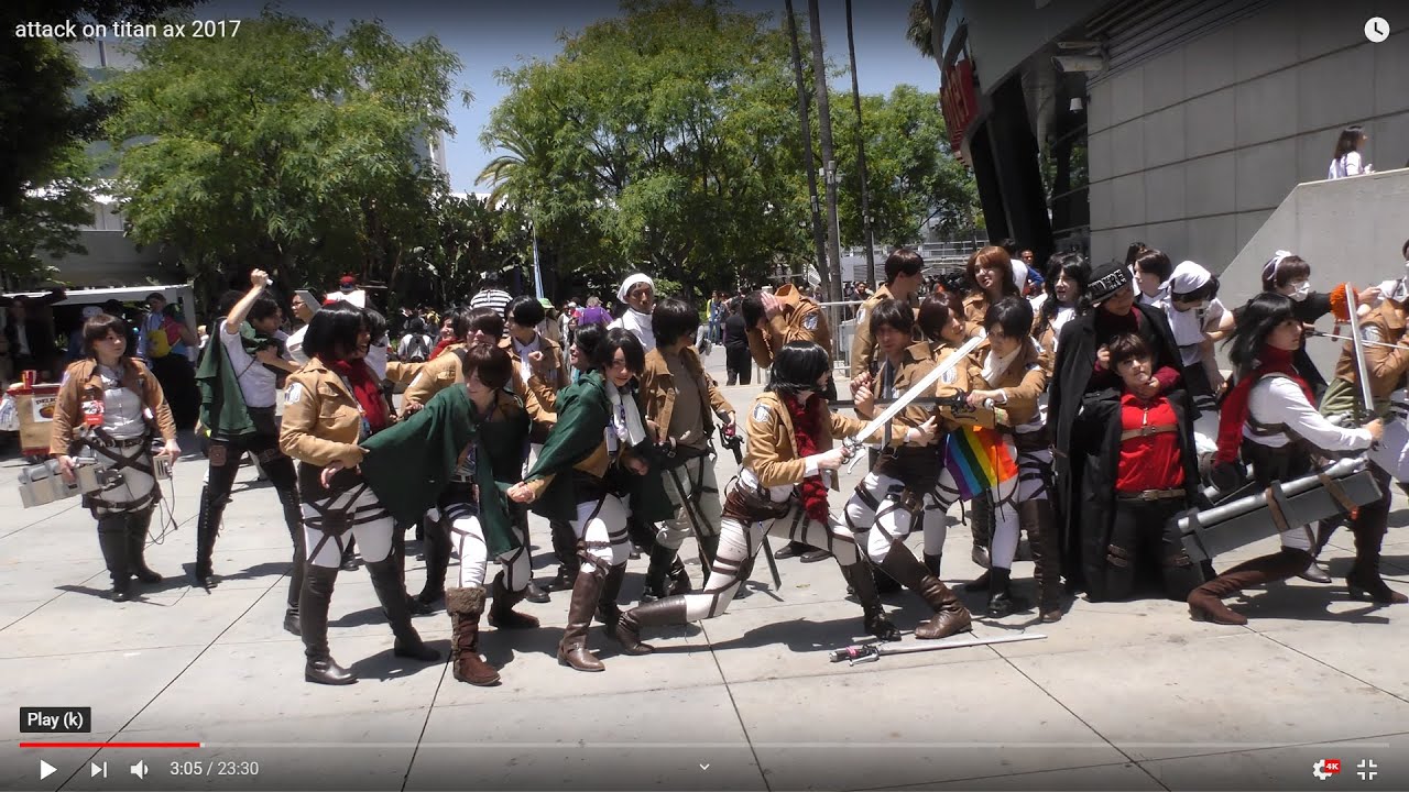 Anime Expo 2017 Attack on Titan Gathering(4K)