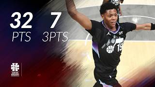 Ace Bailey 32 pts 7 threes vs Wizards 25/26 season