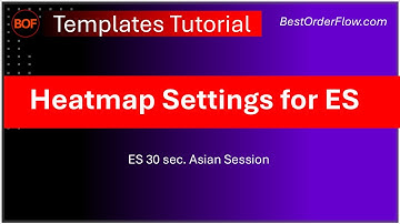 How to Set Up Heatmap Indicators for ES on NinjaTrader chart Tutorial https://bestorderflow.com