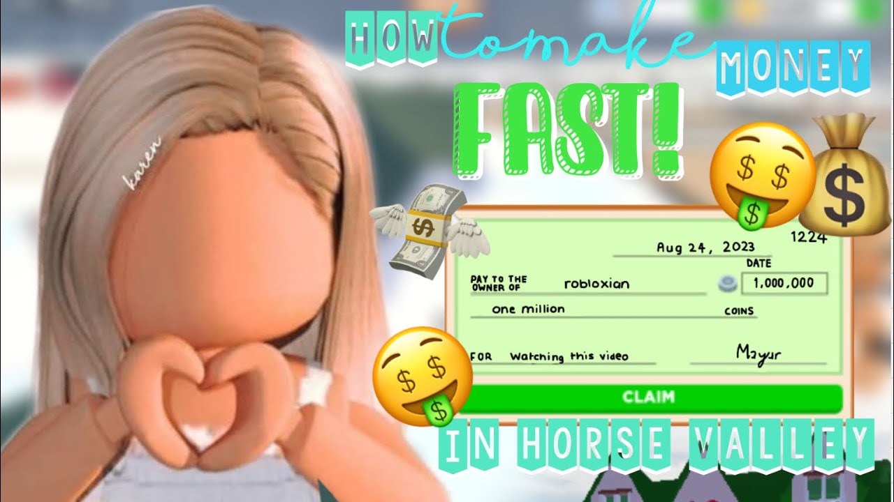 How to make lots of MONEY on roblox HORSE VALLEY!! - YouTube