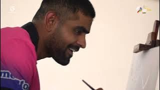 Babar Azam showcases his artistic talent with a brush | LPL 2023