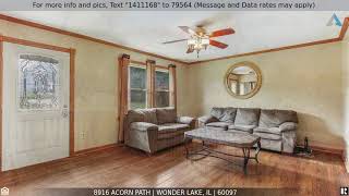 Priced At 160,000 - 8916 Acorn Path, Wonder Lake, Il 60097