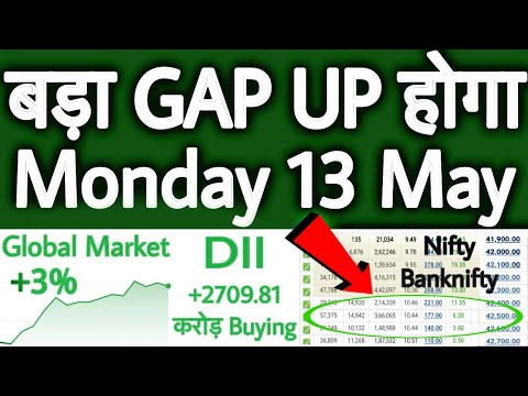 Monday GAP UP | 13 May | Monday Market Prediction | Gift Nifty Live | Global Market Live