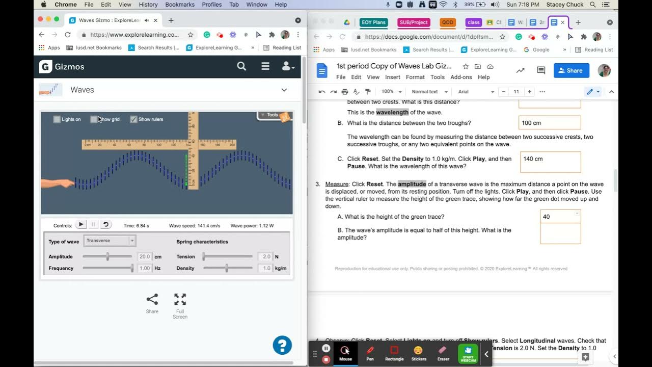 Waves Gizmos Lab Activity A - YouTube