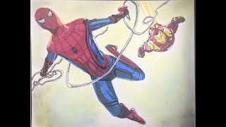 Spider Man Iron Man Cartoon Drawing ~ Drawing Easy