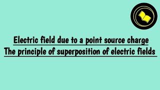Electric field due to a point source charge.