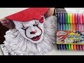 Drawing Pennywise IT ( 2017) - Ballpoint Pen | DeMoose Art