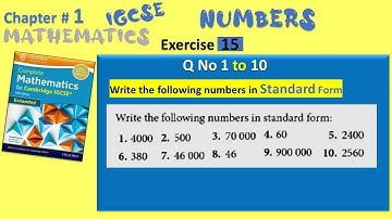 Cambridge IGCSE Extended Maths Solution - Chapter1 Ex15Q1 to 10- Standard Form - David Rayner