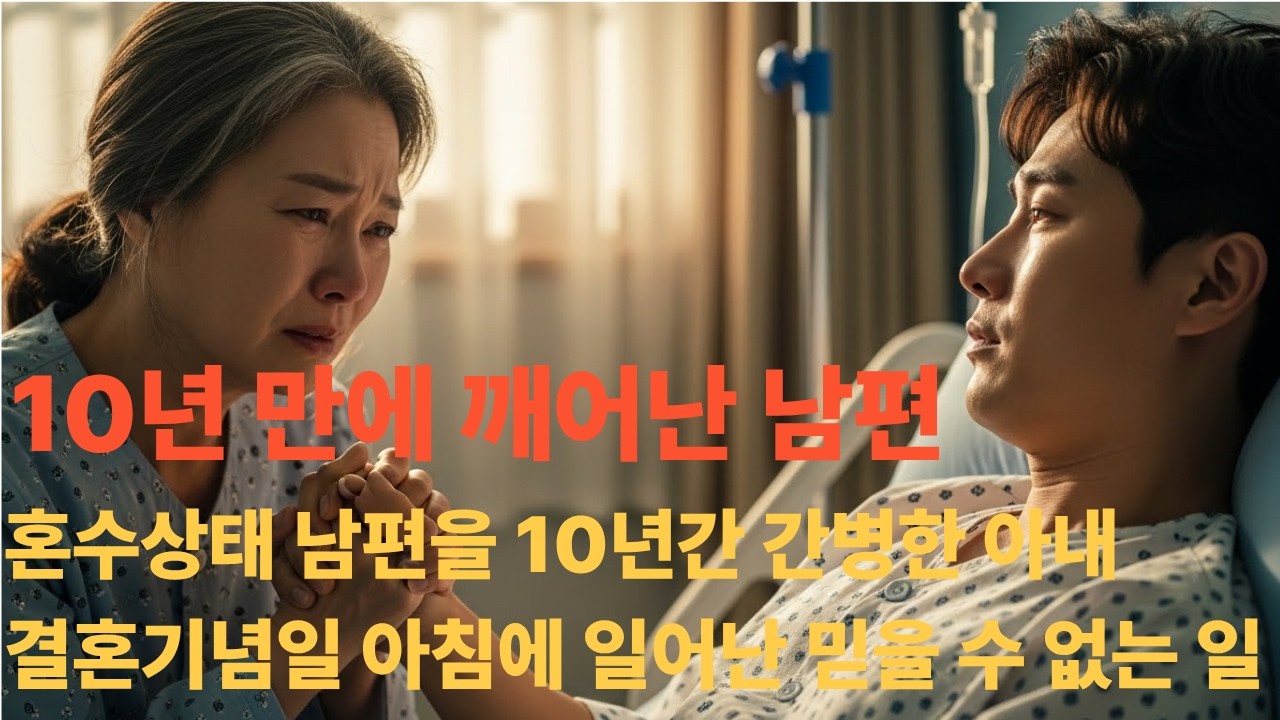 혼수상태 남편을 10년간 간병한 아내 | 결혼기념일 아침에 일어난 믿을 수 없는 일 [실화]