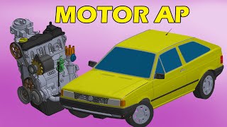 🟢 Explicando El motor AP del Gol en 3D / Volkswagen AUDI.